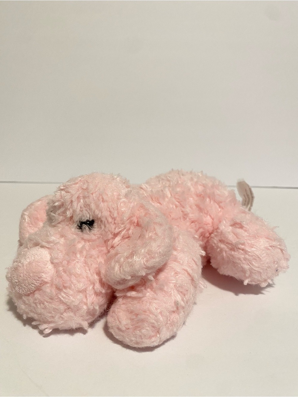 Loblaws Pink Puppy Dog Plush Vintage Stuffed Animal Toy Small 8” Flat Laying